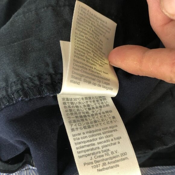 J.Crew Womens Shorts Size 12 Chino Casual Flat Front Summer Classic Navy Blue - Picture 10 of 13